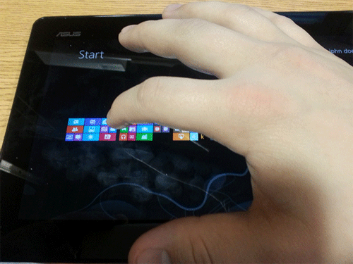 Windows 8 Tablet, Finger Tap